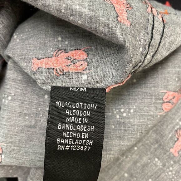 #157 GOOD VIBES slim fit lobster print button down - Picture 9 of 10